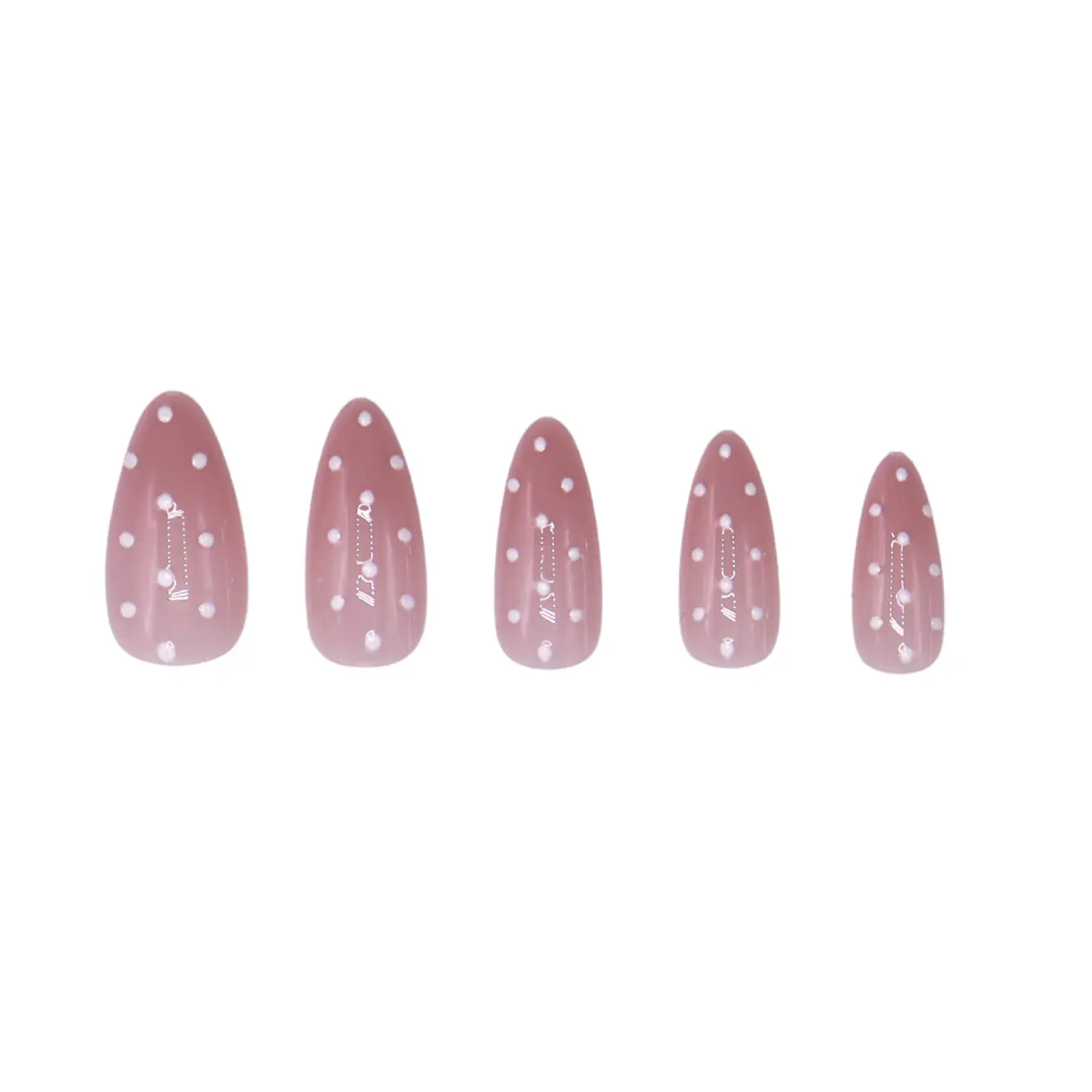24 pcs Press On Nails Polka Dots