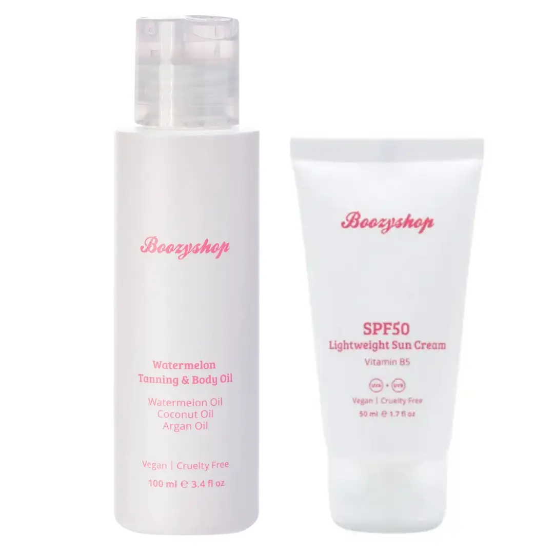 Tanning Oil + SPF50 Lightweight Sun Cream Set