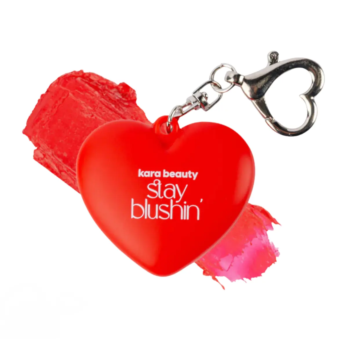 Stay Blushin! Lip and Cheek Cream Blush Keychain Berry Red