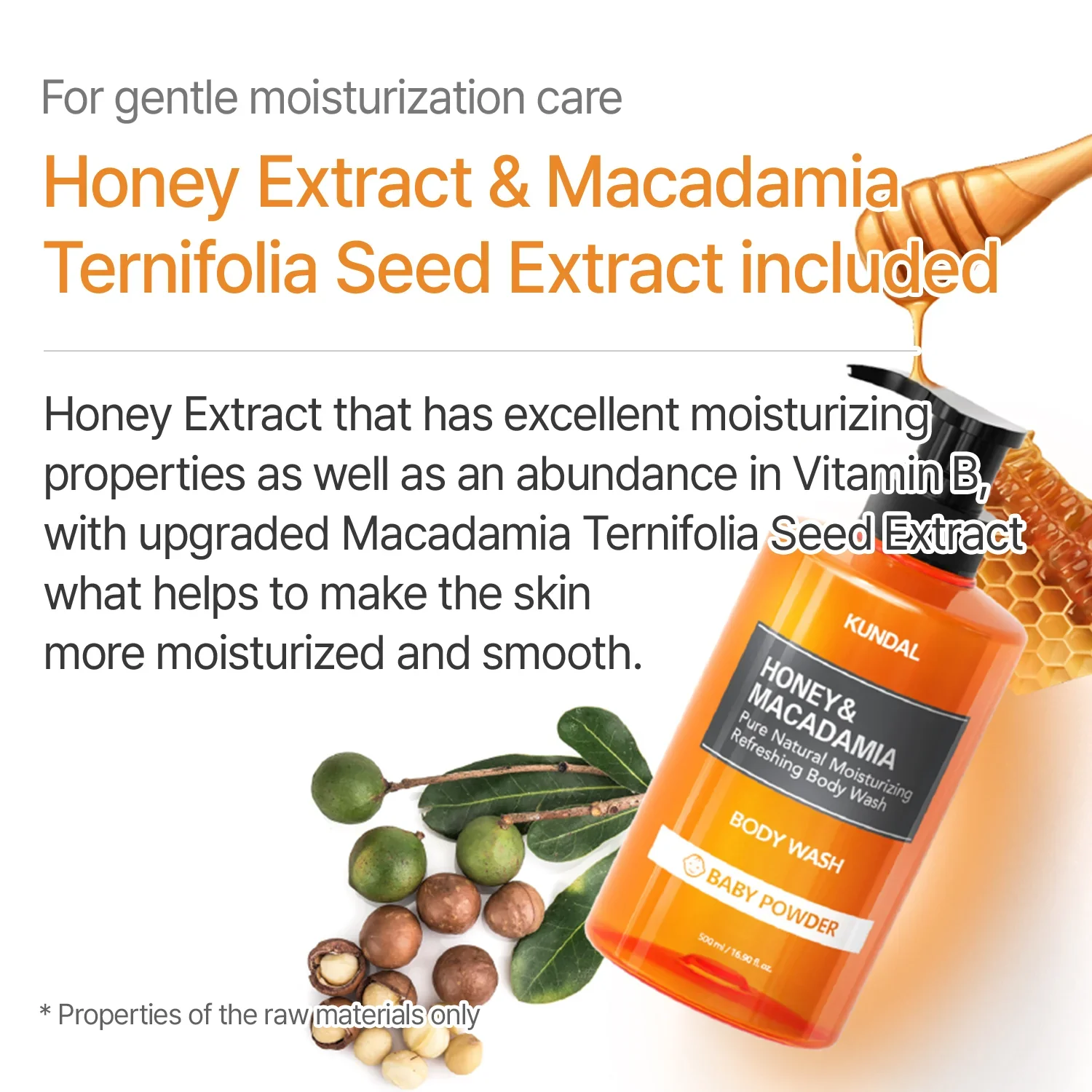 Honey & Macadamia Pure Body Wash Cherry Blossom - Image 3