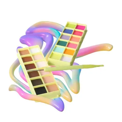 Colour Case Cosmetic Paint Palette & Brush Set The Essentials - Image 3