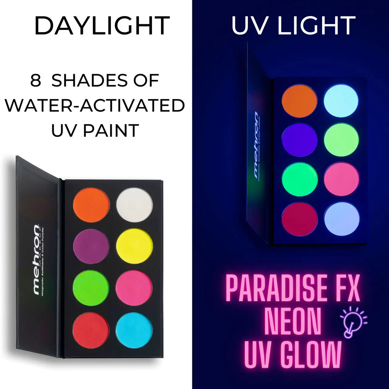 Paradise FX 8 Color Magnetic Palette Neon UV Glow - Image 4