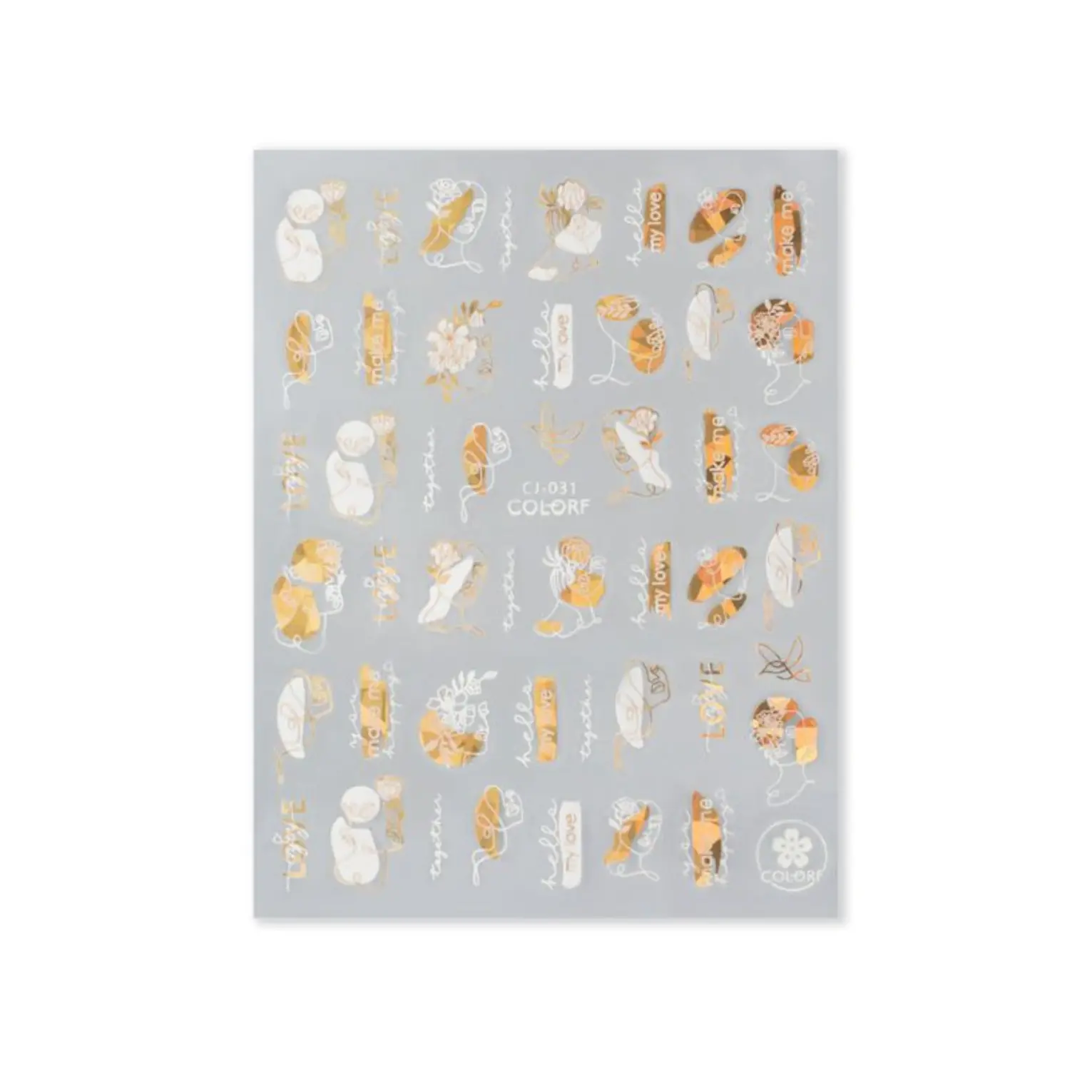 Nail Art Gold Glam Stickers 17