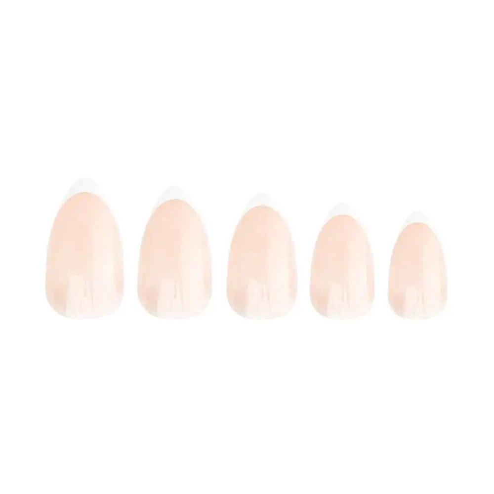 Almond Glossy French Nails