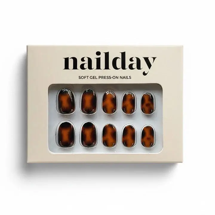 Soft Gel Press-On Nails Tortoise