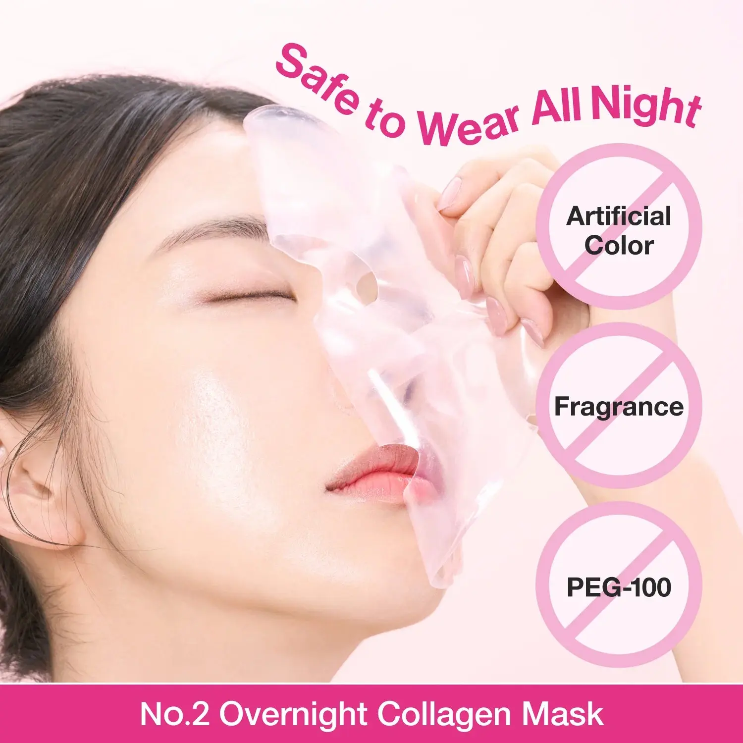 No.2 Rose PDRN Overnight Collagen Mask 4-Pack - Image 4