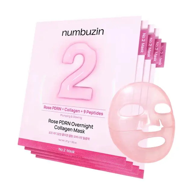 No.2 Rose PDRN Overnight Collagen Mask 4-Pack - Image 8