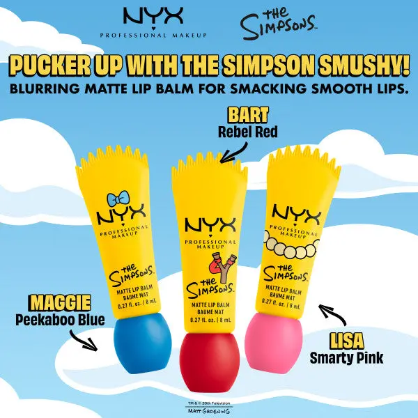 Simpson Smushy Blurred Finish Matte Lip Balm Bart Rebel Red - Image 5