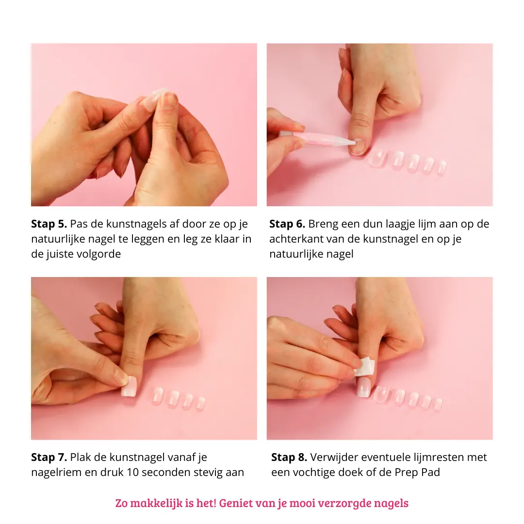 Press On French Nails Hot Pink / Pink - Image 7