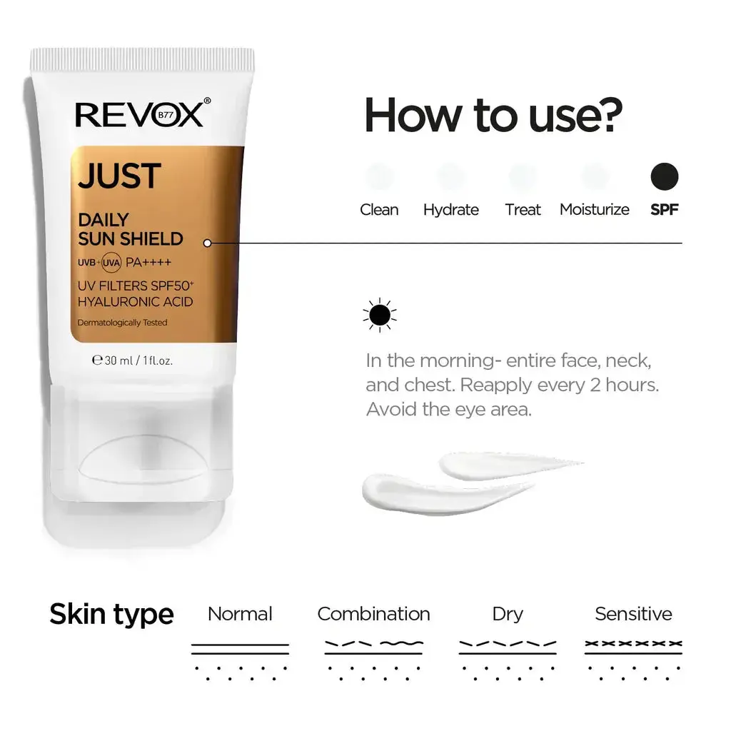 Just Daily Sun Shield SPF 50+ with Hyaluronic Acid Set - Image 5