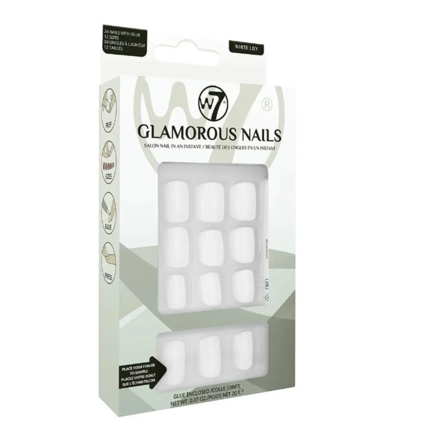 Glamorous Press-On Nails White Lily